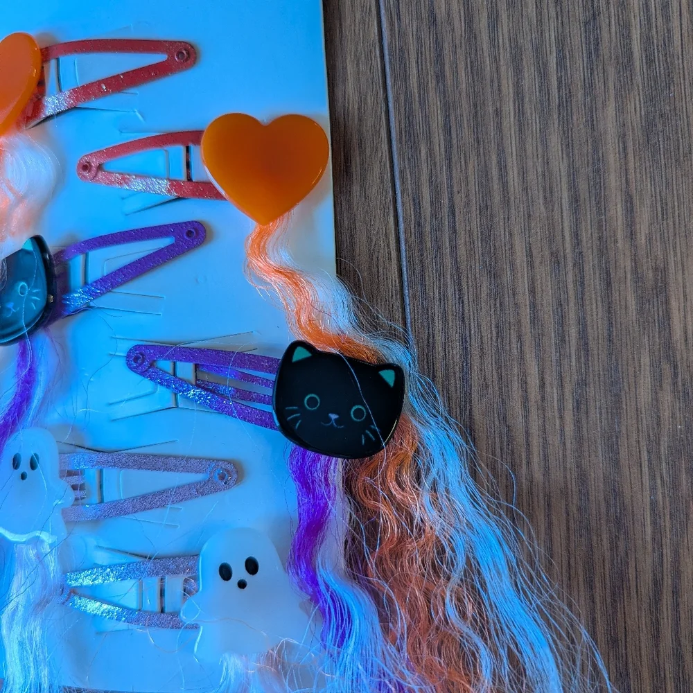 Cat & Jack Halloween Hair Clips Glow-in-the-Dark NWT